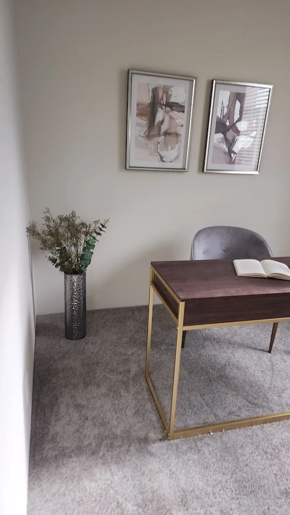 A finished room set up after the move